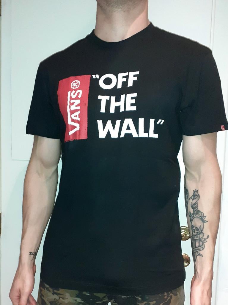 Zwarte T-Shirt heren vintage Vans of the wall M, Vêtements | Hommes, T-shirts, Neuf, Taille 48/50 (M), Noir, Enlèvement ou Envoi