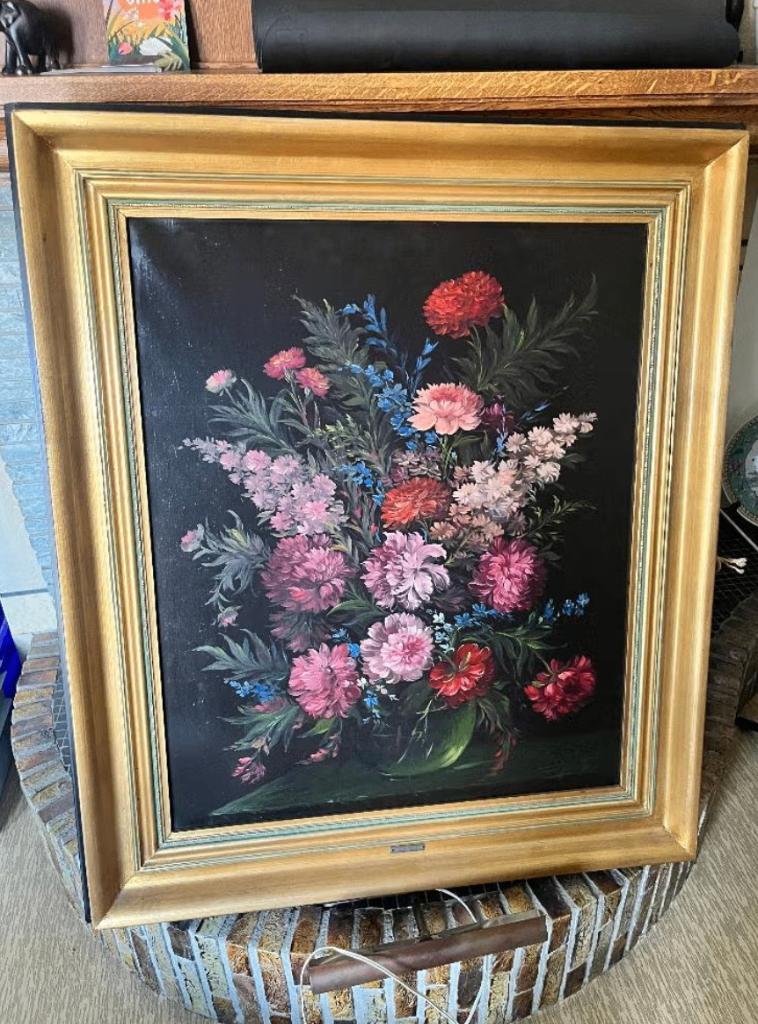 Schilderij in mooi verlichte kader, Ophalen