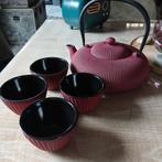 Théière céramique avec infuseur et 4 tasses