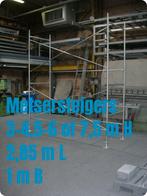 metsersteigers 3 tot 7,5 m hoog - kaders 1m breed - stelling, Ophalen, Nieuw