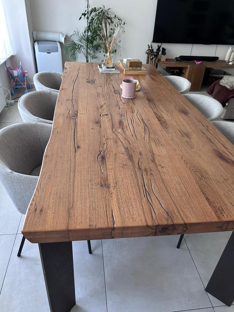 Table à manger ‘ Bois massive’ (max. 8pers.), Enlèvement, Comme neuf