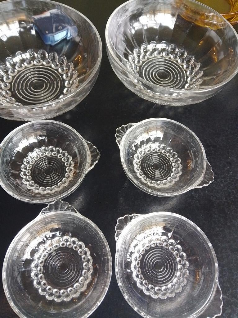 Service à fruits. 6 pièces., Ophalen, Glas