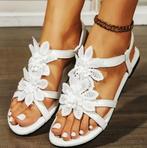 Elegante witte zomerse casual damessandalen, Wit, Nieuw, Sandalen of Muiltjes, Ophalen of Verzenden