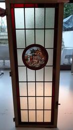 brandglas in glasraam, Antiek en Kunst, Antiek | Glaswerk en Kristal, Ophalen of Verzenden