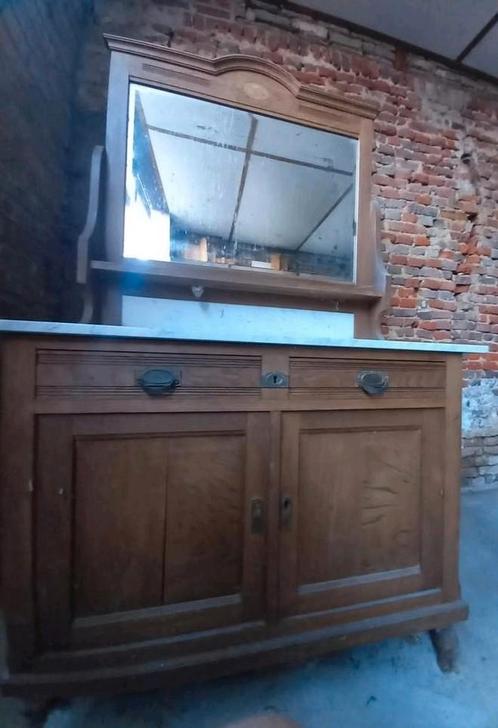 Antieke commode /wastafel/ kaptafel met marmer, Huis en Inrichting, Kasten | Dressoirs, Met lade(s), Met deur(en), Ophalen