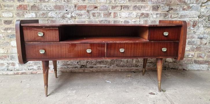 Vintage lage kast, Huis en Inrichting, Kasten | Ladekasten, Gebruikt, Ophalen