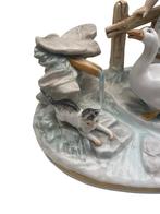 Groupe en porcelaine allemande – Fillette aux oies, Enlèvement ou Envoi