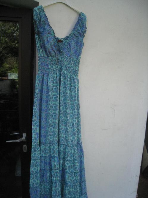 Robe longue turquoise Luna Llena (T: L/42), Kleding | Dames, Jurken, Nieuw, Maat 38/40 (M), Blauw, Onder de knie, Ophalen of Verzenden