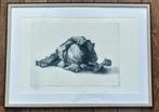 Jef Van Grieken - grote ets - "Ontbinding V" 14/15 - kader, Antiek en Kunst, Ophalen of Verzenden