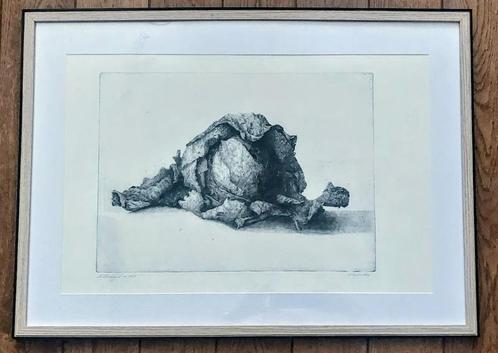 Jef Van Grieken - grote ets - "Ontbinding V" 14/15 - kader, Antiek en Kunst, Kunst | Etsen en Gravures, Ophalen of Verzenden