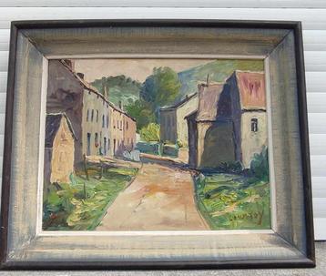 huile sur toile signe omer courtoy beschikbaar voor biedingen