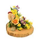 Kunstbloemstuk hyacint narcis viooltjes, SUNSHINE-COLOURS BV, Nieuw, Ophalen of Verzenden, Budingenweg 37 te 3440 Zoutleeuw
