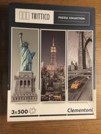 Puzzel Clementoni 3 x 500 New York, Ophalen of Verzenden, 500 t/m 1500 stukjes, Gebruikt, Legpuzzel