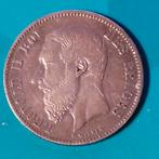 België 50 cent zilver Leopold II 1866, Zilver, Ophalen of Verzenden, Losse munt, Zilver