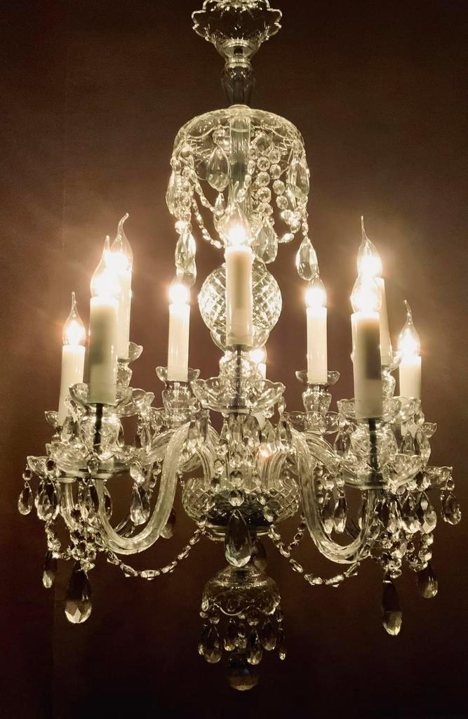 Prachtige BOHEEMSE kroonluchters met KRISTAL, Antiek en Kunst, Antiek | Verlichting, Ophalen