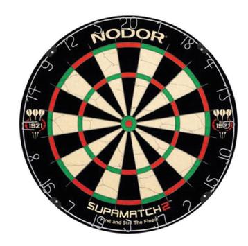 Dartboard Nodor Supamatch 2 + 3 sets darts nieuw!
