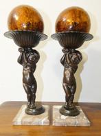 Antieke brons cherubijn putti engel beeld [1555], Antiek en Kunst, Ophalen of Verzenden