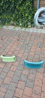 2 schommels blauw en groen, Kinderen en Baby's, Speelgoed | Buiten | Speeltoestellen, Ophalen, Zo goed als nieuw, Schommel