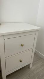 Lot de 2 tables de chevet blanches, Ophalen, Gebruikt, Commode, Minder dan 90 cm