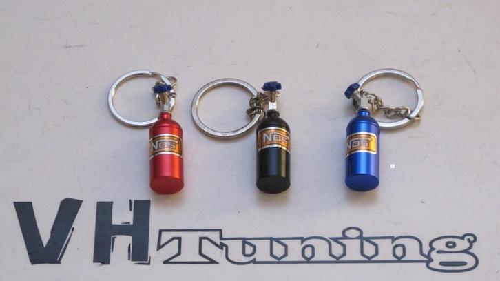 NOS nitrous oxide lachgas fles blauw/blue sleutelhanger, Auto diversen, Tuning en Styling, Ophalen