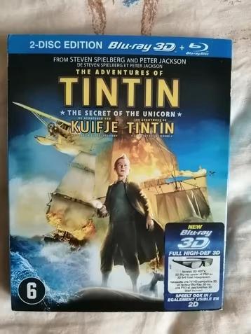 Blu-ray 3D + Blu-ray 2D Tintin : Le Secret de la Licorne, CD & DVD, Blu-ray, Aventure, 3D, Enlèvement ou Envoi