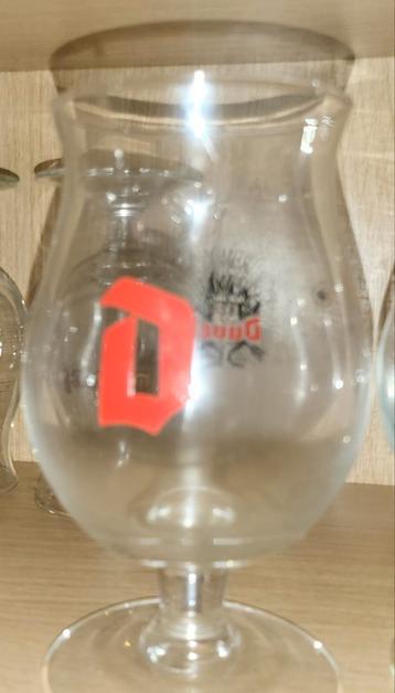 Duvel glas opdruk rode D, Verzamelen, Ophalen of Verzenden, Zo goed als nieuw, Duvel