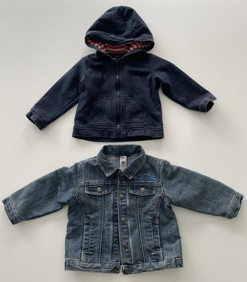 Jeansjas + bijhorende gilet maat 86, Kinderen en Baby's, Babykleding | Maat 86, Gebruikt, Jongetje, Jasje, Ophalen of Verzenden