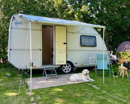 KIP caravan - Hy-line 44 EK, Caravans en Kamperen, Caravans, Particulier, tot en met 2, 1000 - 1250 kg, Rondzit, Kip, 5 tot 6 meter