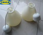 Te koop twee Melodi hanglampen van Ikea (hoogte: 26 cm)., Comme neuf, Synthétique, Modern, Moins de 50 cm