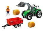 Playmobil 6130 Tracteur avec pelle et remorque, Ophalen, Zo goed als nieuw, Complete set