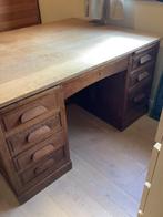 Massief eiken bureau, Huis en Inrichting, Bureaus, Ophalen, Gebruikt, Bureau