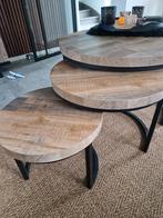 Salontafels 3 inschuifbaar, Huis en Inrichting, Ophalen, Zo goed als nieuw, Rond, 50 tot 100 cm
