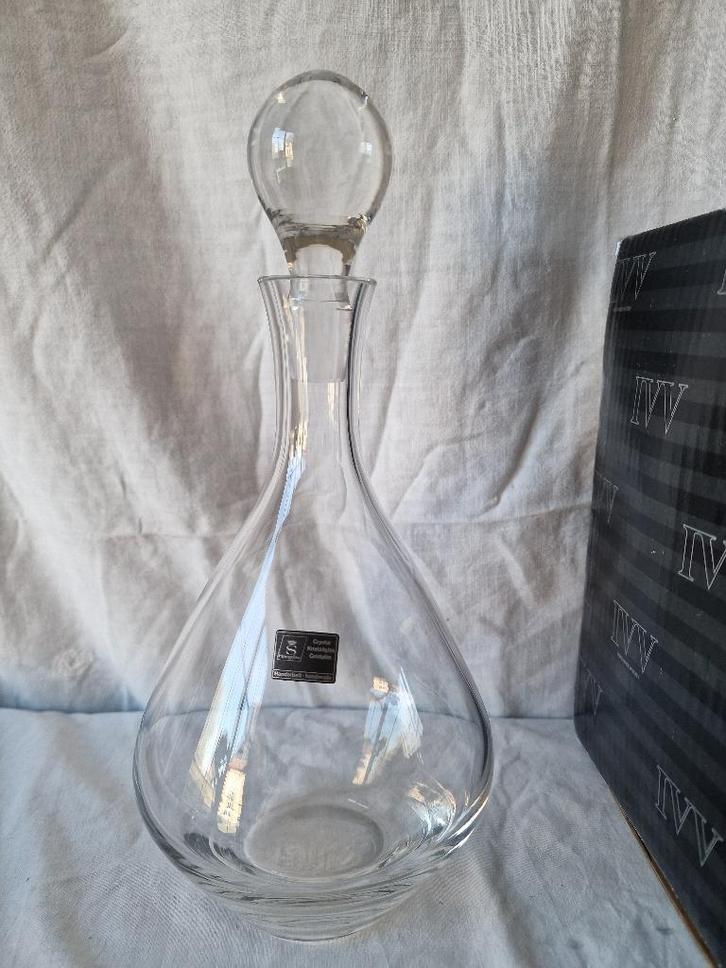 Carafe Spiegelau en verre de cristal de haute qualité, Antiquités & Art, Antiquités | Verre & Cristal, Enlèvement ou Envoi
