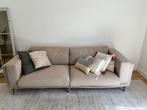 3-zit zetel (taupe stof + set van 5 sierkussens), Ophalen, Gebruikt, Driepersoons, 75 tot 100 cm