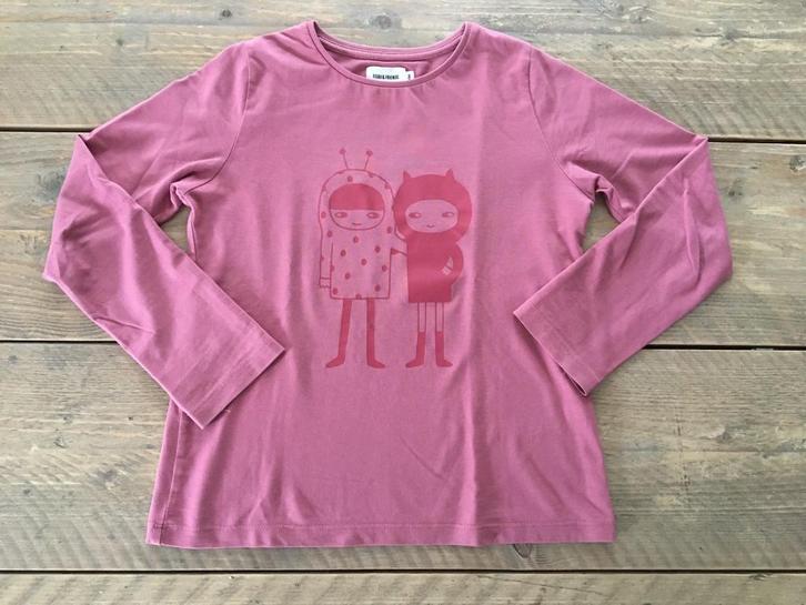 FILOU, framboos roze longsleeve maat 8 / 128, Kinderen en Baby's, Kinderkleding | Maat 128, Zo goed als nieuw, Meisje, Shirt of Longsleeve