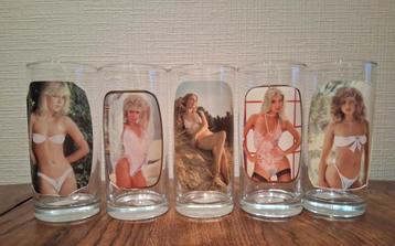 vintage thermochromische pin-up glazen - eighties beschikbaar voor biedingen