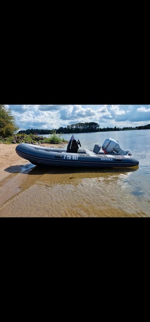 Brig falcon 450 Honda 50pk, Watersport en Boten, Rubberboten, Zo goed als nieuw, Ophalen