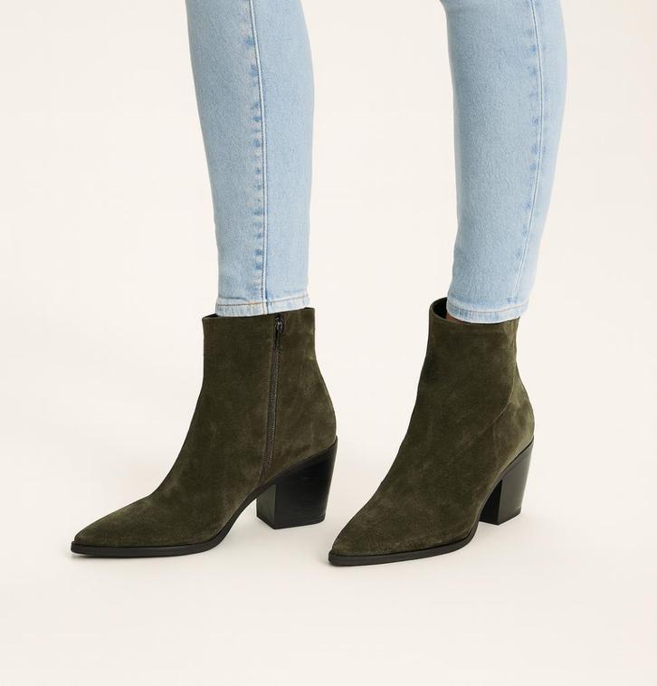 suède enkellaarsjes van Gabor maat 38,5 (5½), Kleding | Dames, Schoenen, Gedragen, Lage of Enkellaarzen, Groen, Ophalen of Verzenden