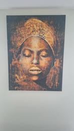 Afrikaanse vrouw in kader, Maison & Meubles, Accessoires pour la Maison | Peintures, Dessins & Photos, Comme neuf, Enlèvement