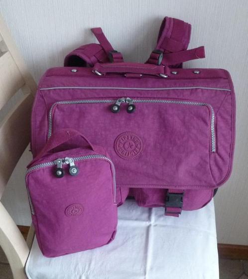 Kipling schooltas 6-12 jaar + lunchtas + aap, Handtassen en Accessoires, Tassen | Schooltassen, Gebruikt, Aktetas of Boekentas