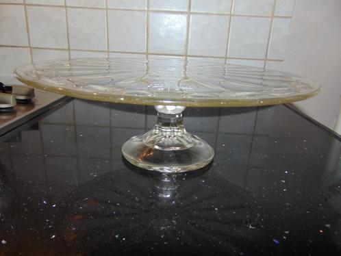 Oude taartschotel op voet 32,5 cm, Huis en Inrichting, Woonaccessoires | Etagères, Gebruikt, Ophalen of Verzenden