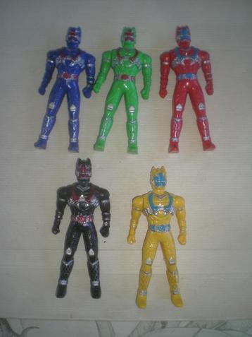 set power rangers, 18 cm, Kinderen en Baby's, Speelgoed | Actiefiguren, Ophalen of Verzenden, Zo goed als nieuw