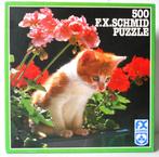Puzzel met rosse kitten - 500 stuks, Ophalen of Verzenden, 500 t/m 1500 stukjes, Zo goed als nieuw