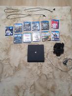 Ps4 slim 1Tb+ 2 manettes + 11 jeux + chargeur de manette, Zo goed als nieuw, 1 TB, Met 2 controllers, Slim