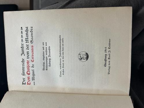 Cervantes – Don Quijote (4 delen, 1905, Trübner Verlag), Boeken, Literatuur, Gelezen, Ophalen of Verzenden