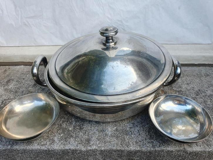 B.BOHRMANN - Bol/ plat couvert et 2 bols - Jugendstil, Antiquités & Art, Antiquités | Plateaux, Enlèvement ou Envoi