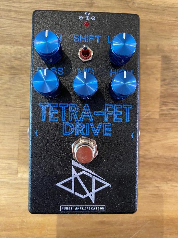 Tetra-Fet Drive Nunez Amplification overdrive/distortion, Muziek en Instrumenten, Effecten, Zo goed als nieuw, Distortion, Overdrive of Fuzz