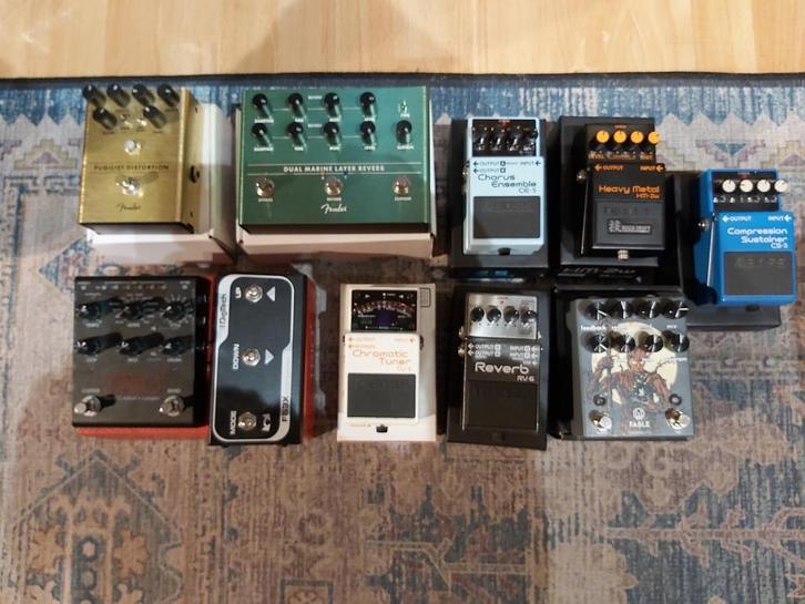 BOSS-FENDER-DIGITECH-WALRUS effect pedalen, Muziek en Instrumenten, Effecten, Zo goed als nieuw, Chorus, Delay of Echo, Distortion, Overdrive of Fuzz