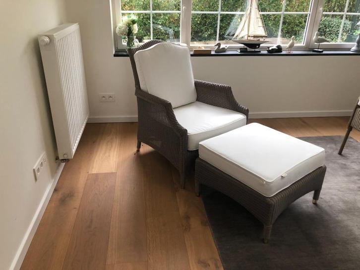 Fauteuil "Vincent Sheppard" et repose-pieds, Huis en Inrichting, Zetels | Voetbanken en poefs, Zo goed als nieuw, Ophalen