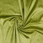 6166) 150x100cm tissus d'ameublement velours vert, Vert, Polyester, Enlèvement ou Envoi, 30 à 200 cm